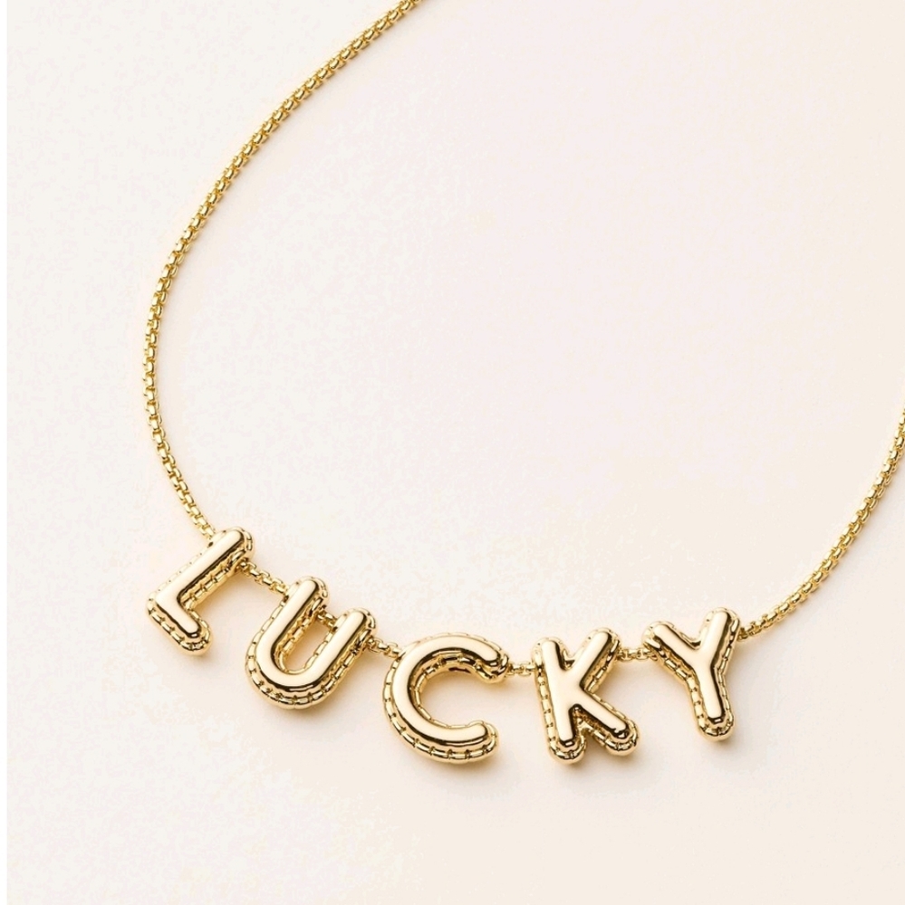 NWT, kate spade new york x Target, Lucky Bubble Chain Necklace, Gold-tone - Picture 12 of 14